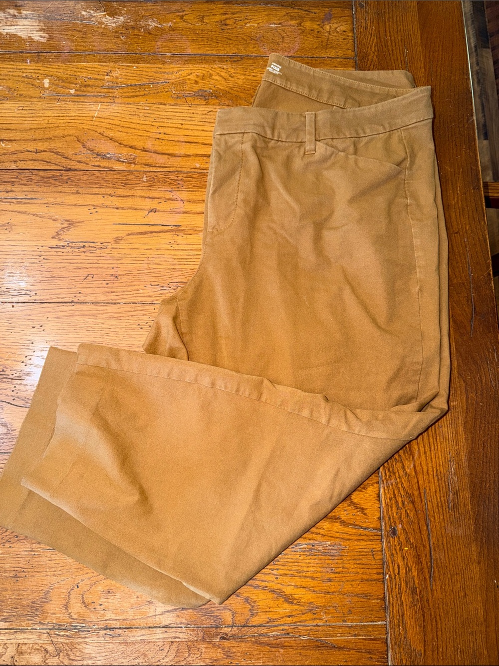 Women’s Casual Chino Pants in Camel high rise pixie fit